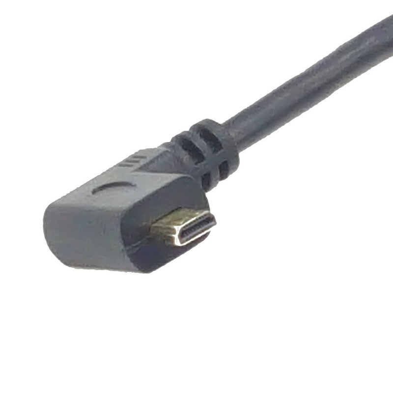 Seadream Angled Micro HDMI to HDMI Cable 8inch 90 Degree Angle Micro HDMI Male to HDMI Male Cable Connector (1Pack) (Right Angled) - Image 2